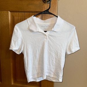 American Eagle cropped polo